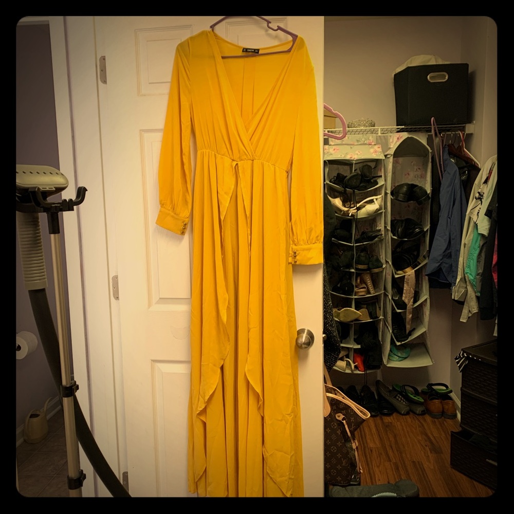 Yellow maxi dress